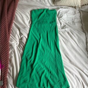 See You Monday Vibrant Green Strapless Top